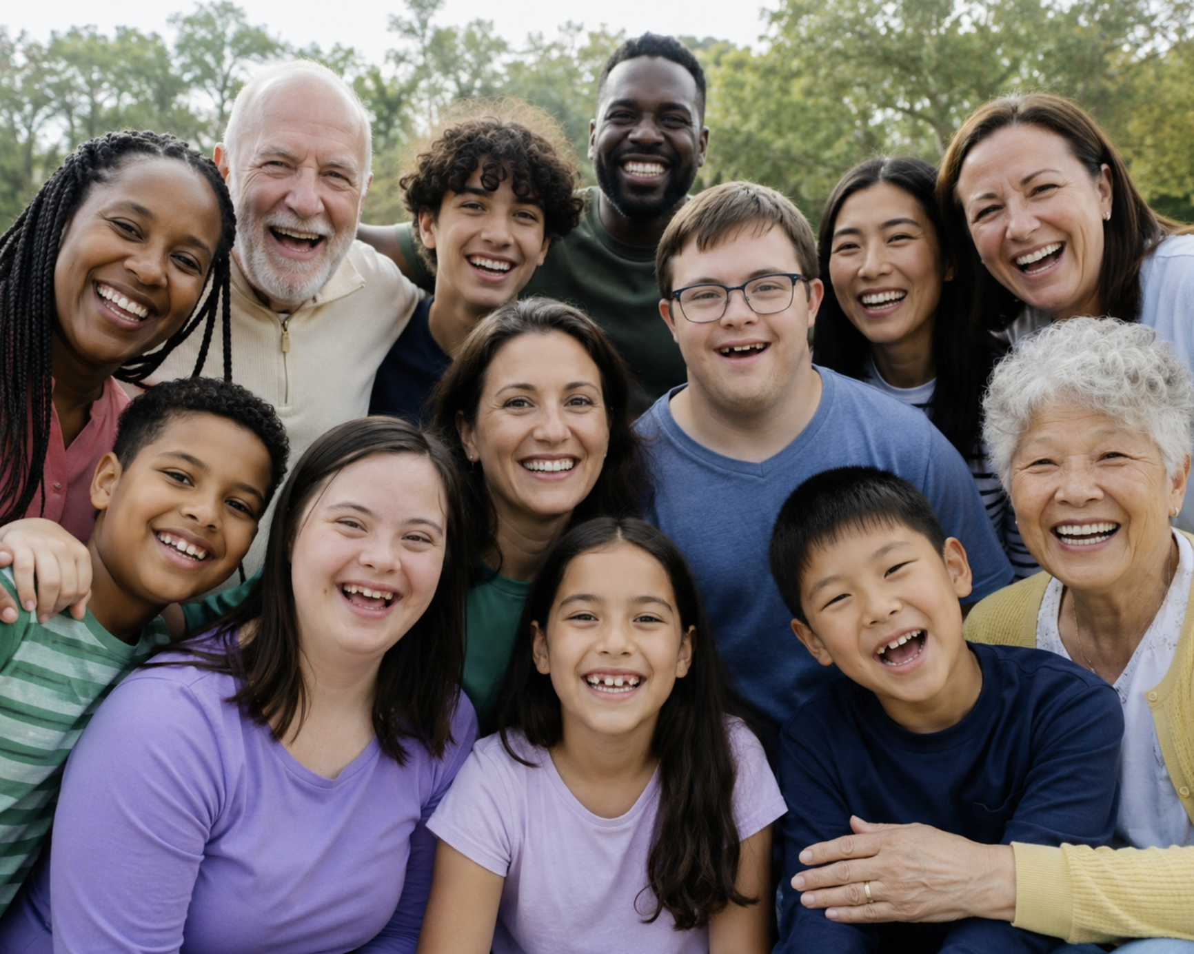 Diverse community support graphic